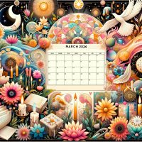 Календарь курсов обучения, ритуалов и акций на МАРТ 2024