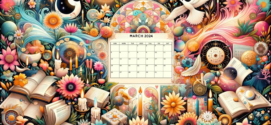 Календарь курсов обучения, ритуалов и акций на МАРТ 2024