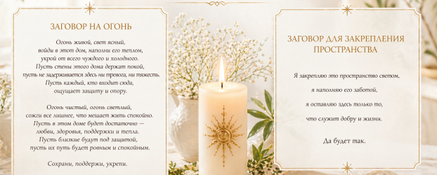 Благословение дома через огонь