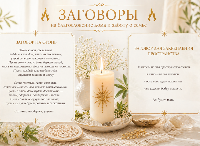 Благословение дома через огонь